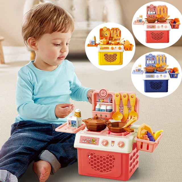 Fufafayo 3Pcs KidsPlay KitchenToySet, Mini Induction Cooker Simulation, Pretend Cooking Utensils ForBoysAndGirls, Little One Role PlayToysFor Bedroom Living Room