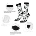 thumbnail image 3 of Logiee Happy Soccer Print Adult Socks for Men & Women,Calf Socks, Ankle Socks,Boots Socks,Breathable Casual Sock,Unisex Crew Socks, 3 of 6