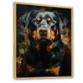 thumbnail image 2 of Designart "Resilient Rottweiler Spirit I" Animals Dog Floater Framed Wall Decor, 2 of 5