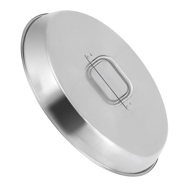 Couvercle Rond pour Foyer – Résistant aux Intempéries et à la Chaleur – Couvercle Protecteur en Acier Inoxydable avec Poignée – Robuste – Convient aux Feux de Camp et aux Foyers Encastrés – Patio et Camping