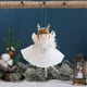 thumbnail image 5 of Adorno navideño de ángel niña con astas y alas | Decoración colgante para habitación infantil, dormitorio y decoración navideña | Colgante de hada de tela blanca, gris y rosa, 5 of 6