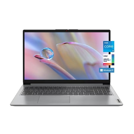 Lenovo Ideapad 1i 15.6" FHD Anti-Glare Business & Home Laptop, Intel Core i5-1235U Processor, 24GB DDR4 RAM, 512GB SSD Storage, Webcam, Wi-Fi, HDMI, Bluetooth, Windows 11, Cloud Grey, W/GaLiMu