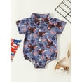 thumbnail image 2 of Canis Baby Boy Romper with Boots/Bull Head Print, Perfect for Summer, 2 of 8