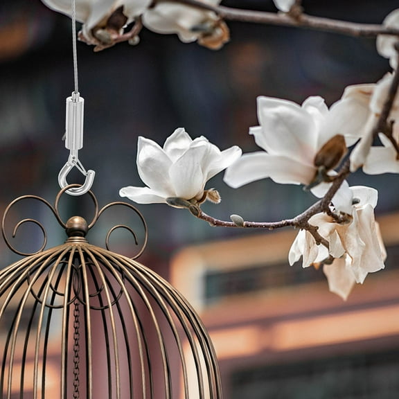 WHAMVOX Stainless Steel Wire Rope Hanger Picture Hanging Wire Kit Metal Picture Frame Wire Cable Hook For Bird Cages And Picture Frames For Home Decor And Safety