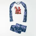 thumbnail image 2 of Odeerbi Christmas Pajamas For Family Men Parent-child Warm Set Printed Home Wear Two-piece Dad Set Blue, 2 of 9