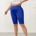thumbnail image 5 of biudgviw Athletic Shorts for Women Compression Mid Rise Biker Yoga Shorts Plus Size Summer Workout Knee Length Leggings, 5 of 7