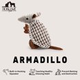 thumbnail image 4 of Juguete para perro Hollypet armadillo de peluche con sonido chirriante, 20 cm, gris, 4 of 8