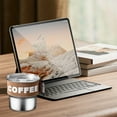 thumbnail image 3 of YIMWNYI 400mL Stainless Steel Insulated Coffee Cup, Leak Proof Travel Mug with Lid and Elastic Sleeve, Portable Spill Proof Tumbler for Home, Office, Car, 3 of 9