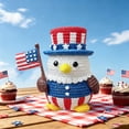 thumbnail image 5 of 4th of July Decorations - Resin Eagle Figurines with a knit-look , Memorial Day Decorations - 250th Anniversary Patriotic USA Ornaments for Home, Office, Indoor, 5 of 6