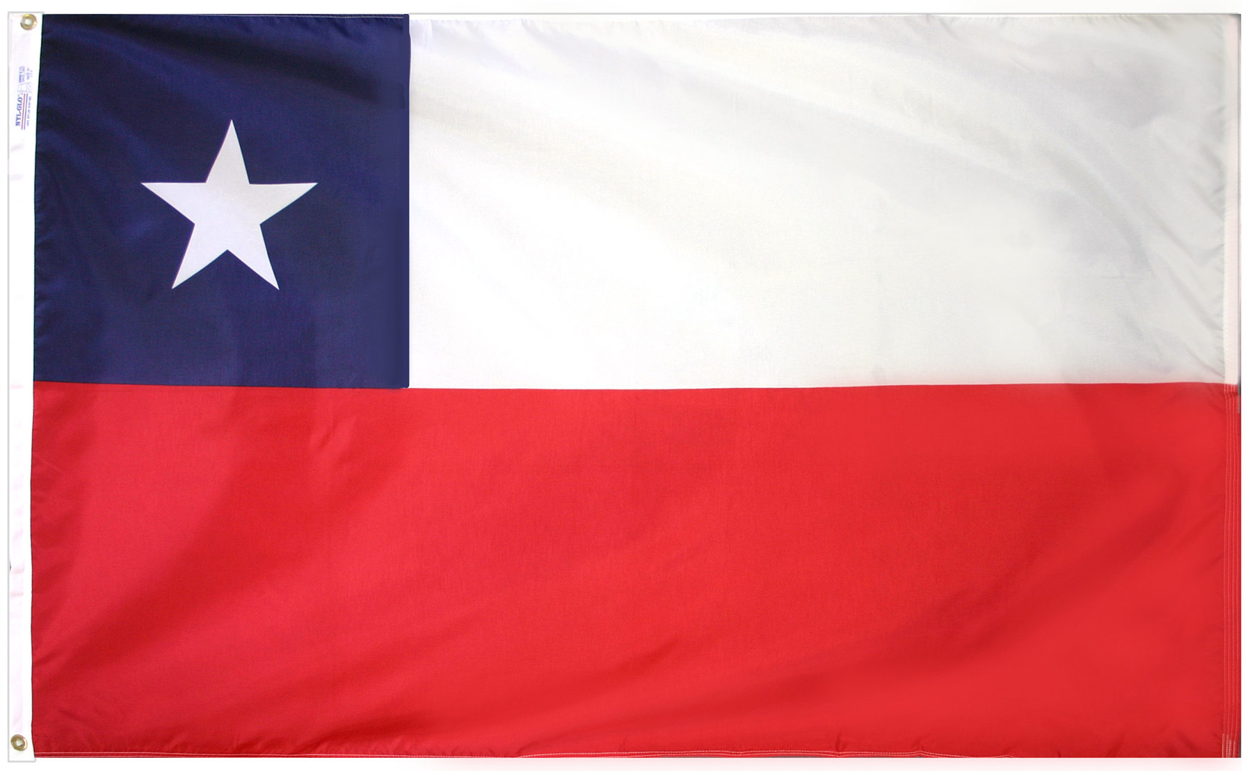 Chile Flag 3x5 ft. Nylon Official United Nations Design Specifications