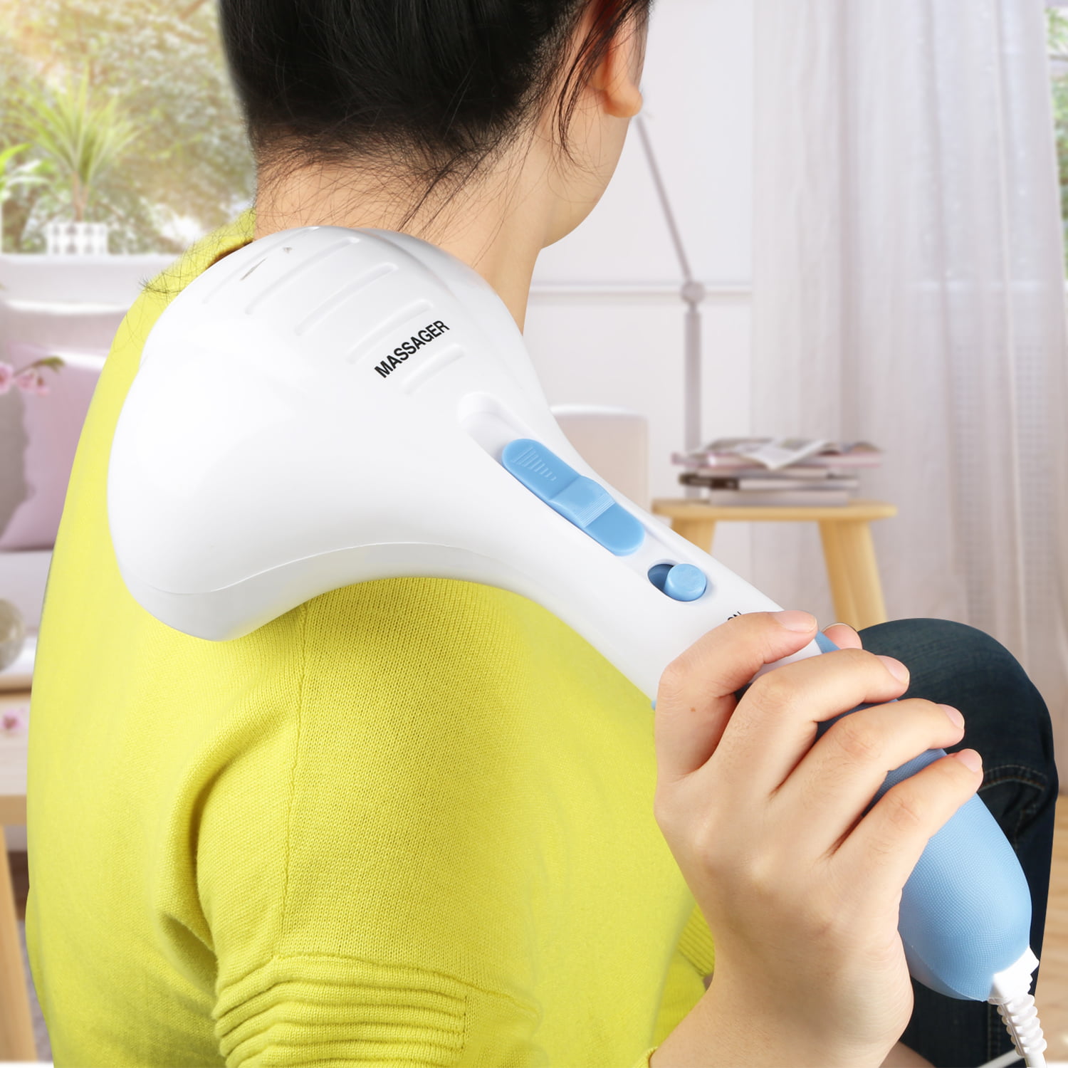Dropship Electric Massager Handheld Full Body Percussion Massager Double  Head Vibrating Body Relax to Sell Online at a Lower Price