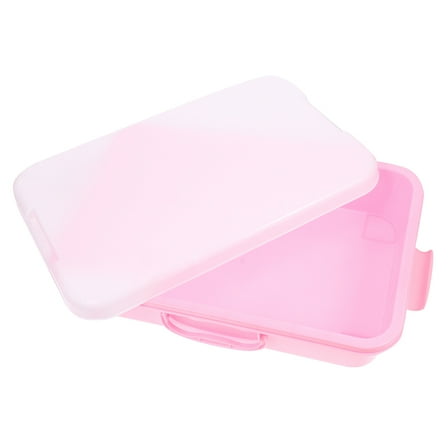 LOLIPPYY Portable Pink Sand Tray with Lid for Indoor and Outdoor Use Sturdy Plastic Sandbox