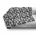 thumbnail image 3 of Vegan Soft Flannel Fleece Blanket, Vintage Engraving Style Art Illustration of Figs Vegetarian Delicacies Summer Fruit, Cozy Plush for Indoor and Outdoor Use, 50" x 70", Black White, by Ambesonne, 3 of 6
