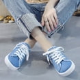 thumbnail image 4 of CHICVOMEY Canvas Slip On Tennis Shoes for Women Lightweight & Breathable Mules Comfort Fashion Tennis Shoes Sneakers for Casual Walking & Work, 4 of 9