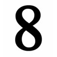 thumbnail image 1 of Village Wrought Iron NUM-8-S Small Number 8 - Black, 1 of 3