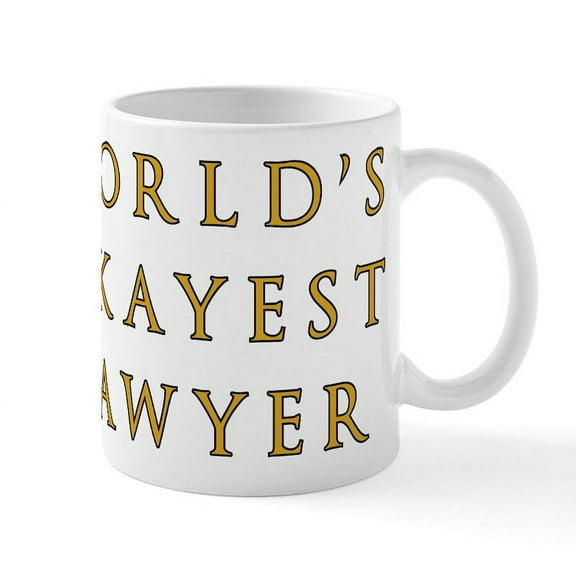 CafePress - World's Okayest Lawyer - 11 oz Ceramic Mug - Novelty Coffee Tea Cup