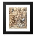 thumbnail image 2 of Pietro da Cortona 12x14 Black Modern Framed Museum Art Print Titled - Madonna and Child, Saint John the Baptist and Pope Stephen (1626), 2 of 5