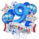 thumbnail image 1 of Set de globos de cumpleaños ISTOVO Happy 9° Birthday Blue Theme, 1 of 6
