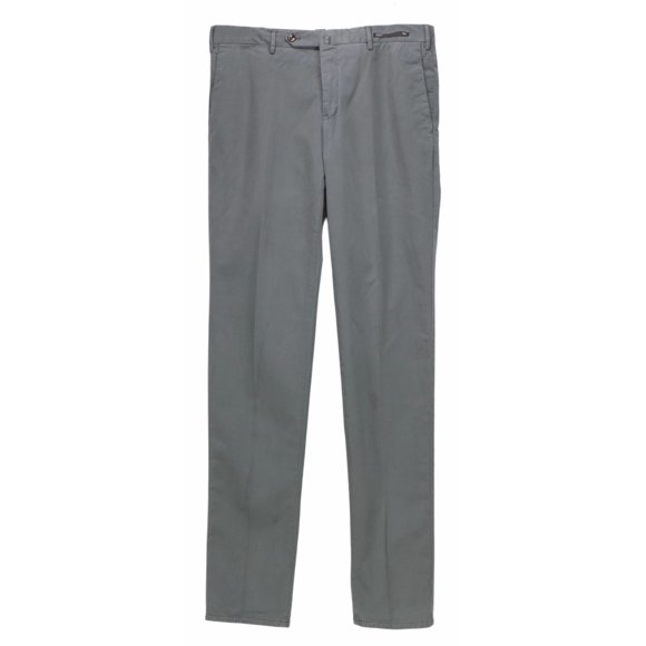 PT01 Men's Grey Slim Fit Cotton Casual Pants & Capri - 34
