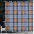 thumbnail image 3 of Ambesonne Checkered Shower Curtain, Plaid Tartan English Tile, 69"Wx70"L, Dark Ceil, 3 of 4