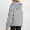 thumbnail image 5 of Oversize Pullover Hoodies for Women Trendy Fashion Loose Casual Half Zipper Hooded Sweatshirt, 5 of 8