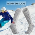 thumbnail image 5 of Ski Socks 2 Pairs Pack for Skiing, Snowboarding, Outdoor Sports Performance Socks,Cross Country Skis Snowboard socks for Skiing Outdoor socks - Black + light gray, 5 of 7