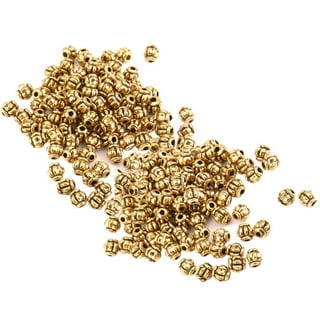 1200Pcs 6Styles Gold Spacer Beads Assorted Jewelry Making Loose Beads for  DIY Bracelet Necklace Earring Craft Making（gold） 