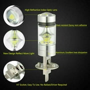 2X H1 LED Nebel Scheinwerfer Kit 100W DC 12V Fern-/Abblendlicht Birnen Halogen