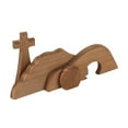 Easter Cross Figurine Wooden Jesus Empty Tomb Statue Home Decor