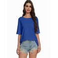 thumbnail image 2 of Women's Oversized T Shirts Tees Half Sleeve Crew Neck, 2 of 4