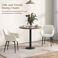 thumbnail image 4 of HOMCOM Dining Chairs Set of 2, Upholstered Kitchen Chairs with Backrest, 4 of 10