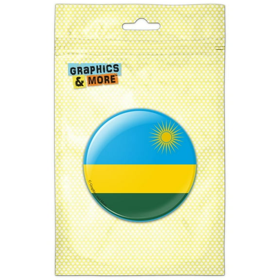 Rwanda National Country Flag Pinback Button Pin Badge
