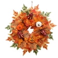thumbnail image 2 of Corona de Otoño de 16 Pulgadas Colgante con Calabazas Corona de Hojas de Arce Corona de Otoño para, 2 of 9