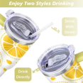 thumbnail image 5 of 40 oz Lemon Slices Tumbler with Handle Double Wall Vacuum Insulation Tumbler Gift for Birthday Christmas Halloween, 5 of 7