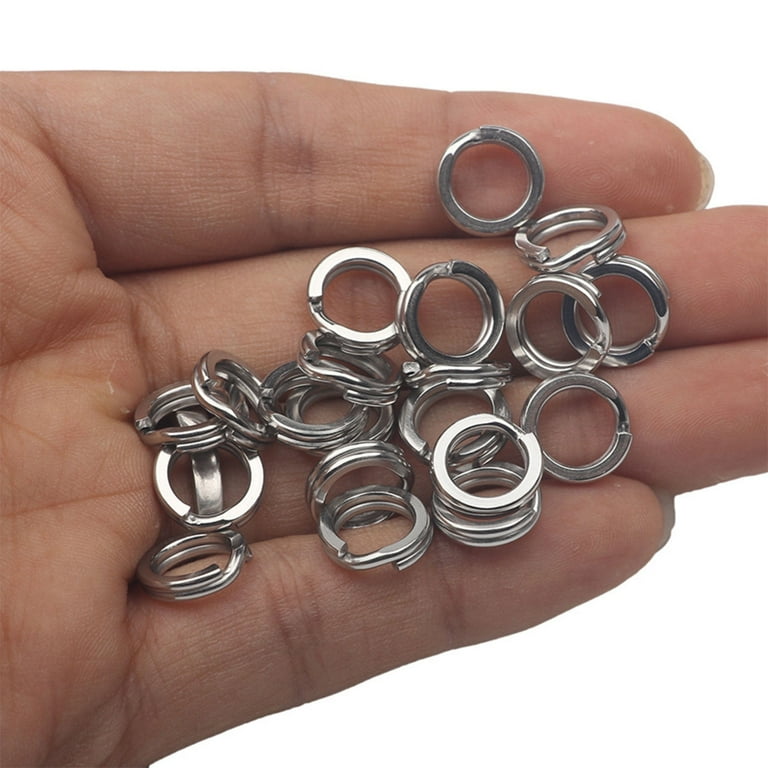 Lot De 200 Anneaux Fendus Pêche Inox – 5 Tailles, Haute Résistance, Boîte De Rangement Incluse