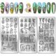 thumbnail image 1 of Juego de 3 placas para estampar uñas con diseños de jardín europeo, esculturas, patrones, plantillas para arte de uñas, fuentes, imágenes de flores y plantas., 1 of 7