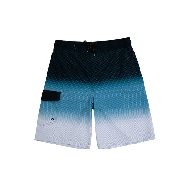 Rokka&Rolla Men's 9" NO Mesh Liner Board Shorts Elastic Waist Quick Dry