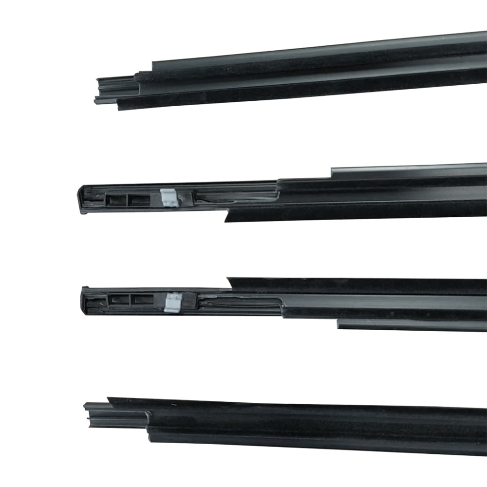 4Pcs Window Weatherstrip For Toyota Yaris 2007-2013 (4 doors) Front Rear Side Glass Exterior Rubber Sealing Strips Belts