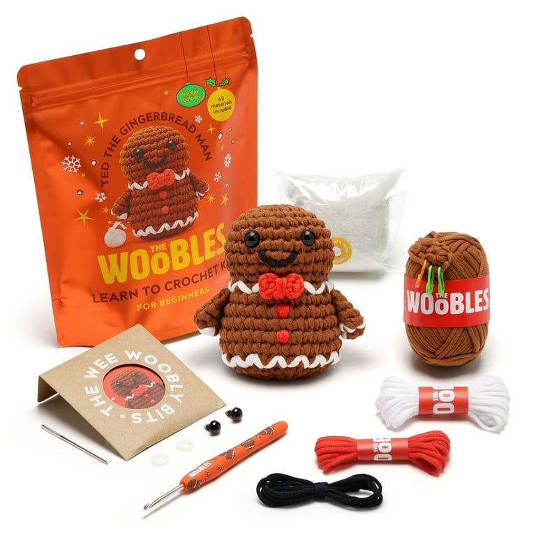 The Woobles Beginner Crochet Amigurumi Kit – Ted the Gingerbread