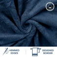thumbnail image 4 of Casa Lino 6Pc Hand Towels for Gym & Spa (24" x 16") 100% Cotton, 400GSM, Ultra Soft & Absorbent (Cobalt), 4 of 6