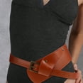 thumbnail image 4 of UPGRATOR Cinturón Femenino Ancho De Cuero Sintético Marrón Para Casuales Y Formales, 4 of 8