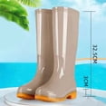 thumbnail image 2 of YUEHUA Womens Rain Boots Waterproof Mid Calf Fashion Rubber Shoes with Thick Sole for Women Daily Wear Outdoor Activities Lightweight Anti-Slip Garden Boots, 2 of 4