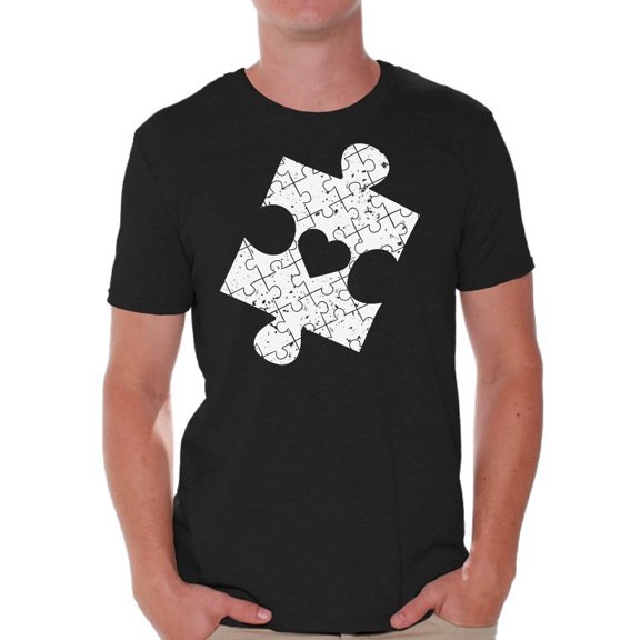 Awkward Styles Autism Shirt for Men Puzzle Piece Shirt Autism Awareness T-Shirts Men Autism Shirt Men Autism Tshirt Distressed