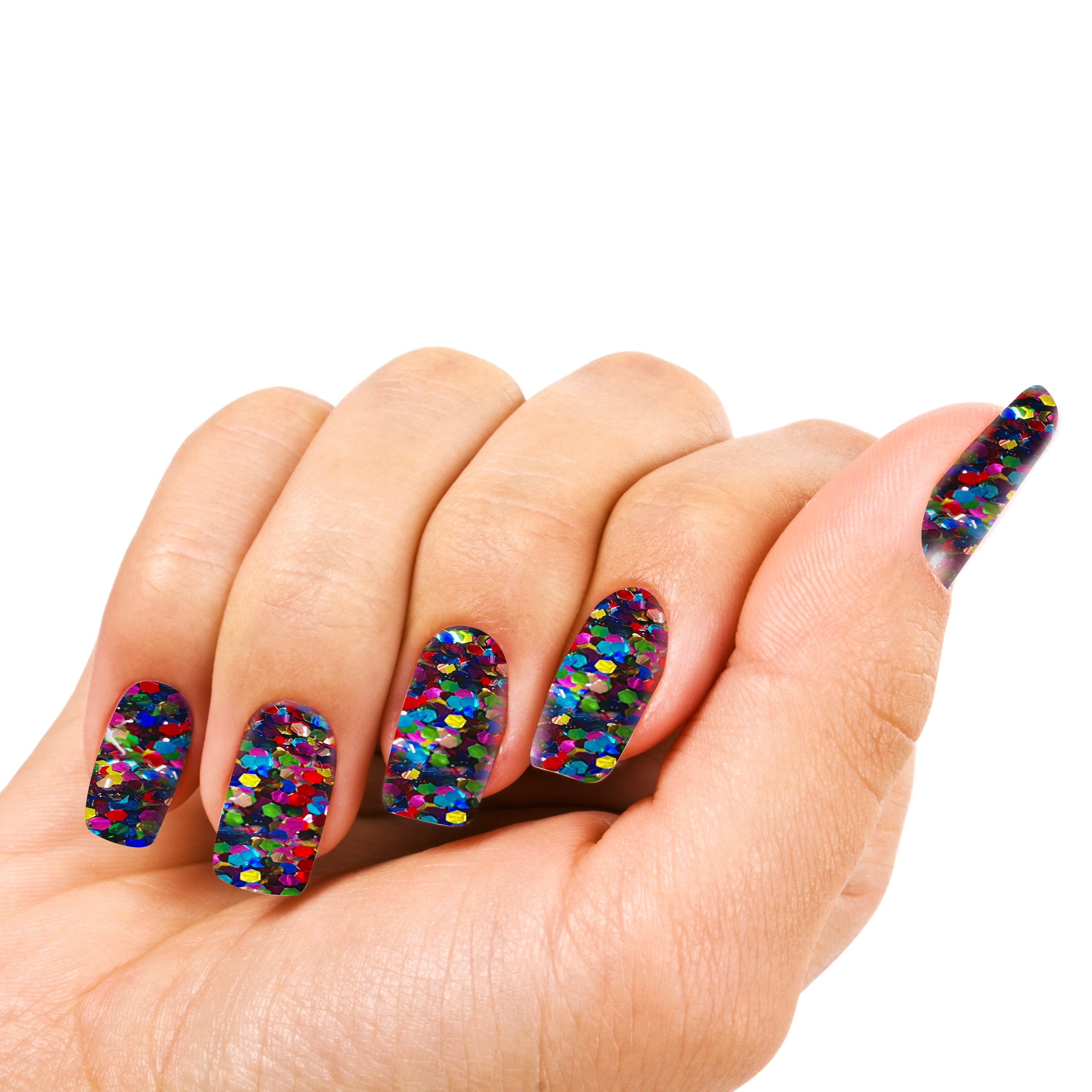 L.A. COLORS Glitter Vibes Nail Polish, Party Time, 0.44 fl oz