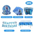 thumbnail image 4 of Decoraciones de fiesta de cumpleaños de Frozen de Disney, mantel, vajilla, globos azules, recuerdos de fiesta de cumpleaños para niños, 4 of 5