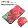 thumbnail image 6 of Compatible with iPhone 15 Wallet Case for Women with Credit Card Holders, Magneitc Cute Patterned Designed Flip PU Leather Kickstand Shockproof Cover for iPhone 15, Tulip, 6 of 7