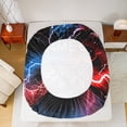 thumbnail image 5 of jejeloiu 3D Console Lovers Queen Sheet Sets,Modern Video Game Flat Sheet,Red Blue Ombre Queen Fitted Sheet For Boy,Super Cozy Room Decor,4-Piece, 5 of 7