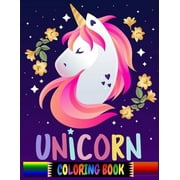 Unicorn Coloring Book: An Easy Unicorn Color Activities Book for All Ages Kids - (8.5 x 11 inches), (Paperback)