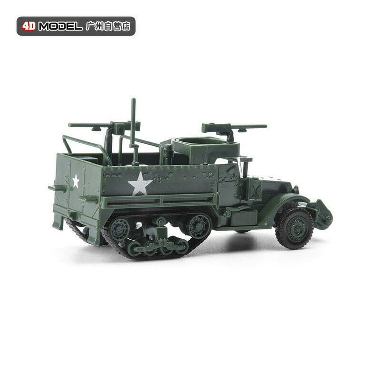 2Pcs Us Military M3A1 Half-Track Armored Transport Vehicle