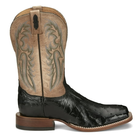 Tony Lama Mens Castillo Ostrich Square Toe Cowboy Casual Mid Calf Boots